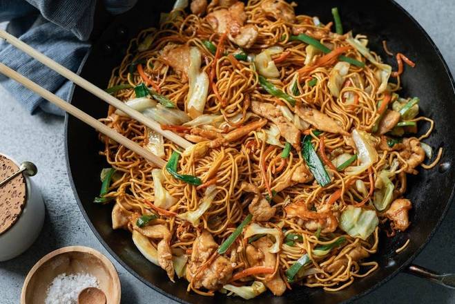 清真鸡肉炒面 Muslim Style Chicken Stir-Fried Noodles
